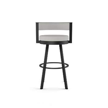 Amisco Browser Upholstered Counter Height Barstool Light Gray/Black