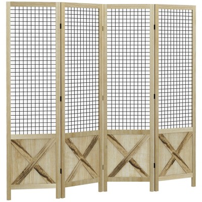 NicBex Room Divider Modern Folding Privacy Screen with Steel Web Design for Home & Office