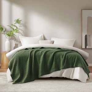 Sapphtopaz Cotton Tightly Woven Waffle Blanket, Ultra Soft Breathable Cooling Blanket Throw Blanket,100% Cotton, Machine Washable - 1 of 4