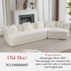 128'' Round Fiber Boucle Modular Minimalist 3-Seater L-Shaped Sectional Sofas with Free Combination, Dimension Extension and 5 Pillows - 2 of 4