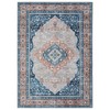 Vintage Distressed Area Rug for Living Room Traditional Medallion Stain Resistant Accent Rug - 2 of 4