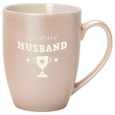Elanze Designs Trophy Husband Precious Pearl 10 ounce New Bone China Coffee Cup Mug