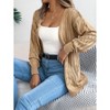 Coolmee Womens Crochet Cardigan Sweater Casual Boho Oversized Loose Fit Open Front Hollow Out Outwear - 2 of 4