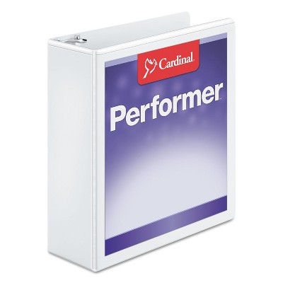 Cardinal Performer ClearVue Slant-D Ring Binder 3" Cap 11 x 8 1/2 White 17600