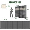 SEVOBAL 6pc Patio Screen Patio Privacy Porch Screen Patio Screens Paged Patio Decorative Screens Patio Screen Decor Outdoor, Black, 272.82"*15.75"*72" - 3 of 4