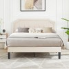 VECELO Modern Upholstered Bed Frame Wooden Platform Bed with Adjustable Headboard and Underbed Storage Space - 2 of 4