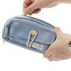 Unique Bargains Pencil Case Large Capacity Buttons Design for Office Organizer - 4 of 4