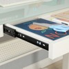 SEVOBAL Desks Tempered Glass Standing Desk with Metal Drawer, Adjustable Height Ergonomic Workstation for Study, Work, White, 50"*25"*4.5" - 4 of 4