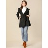 INSPIRE CHIC Women's Winter Lapel Hooded Wrap Belted Long Coat with Pockets - 4 of 4