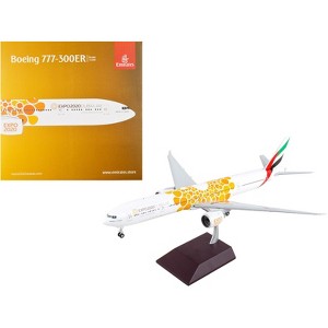 Boeing 777-300ER Commercial Aircraft White with Orange Graphics "Gemini 200" Series 1/200 Diecast Model Airplane by GeminiJets - 1 of 3