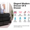 SUGIFT 6 Drawer Dresser Modern Wood Chest of Drawers for Bedroom - 2 of 4