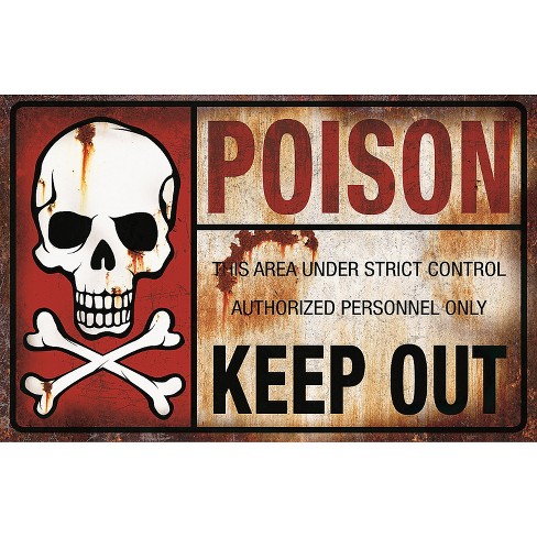 Halloween Express 17 X 11 In Poison Keep Out Halloween Sign Target