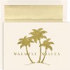 Masterpiece Studios Warmest Wishes 16-Count Christmas Cards, Gold Palms, 7.87" x 5.62" (866600) - 2 of 2
