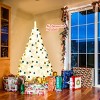 Tangkula 6ft White Christmas Pine Tree Hinged Artificial Decoration w/ 1000 Tips & Metal Stand - 2 of 4