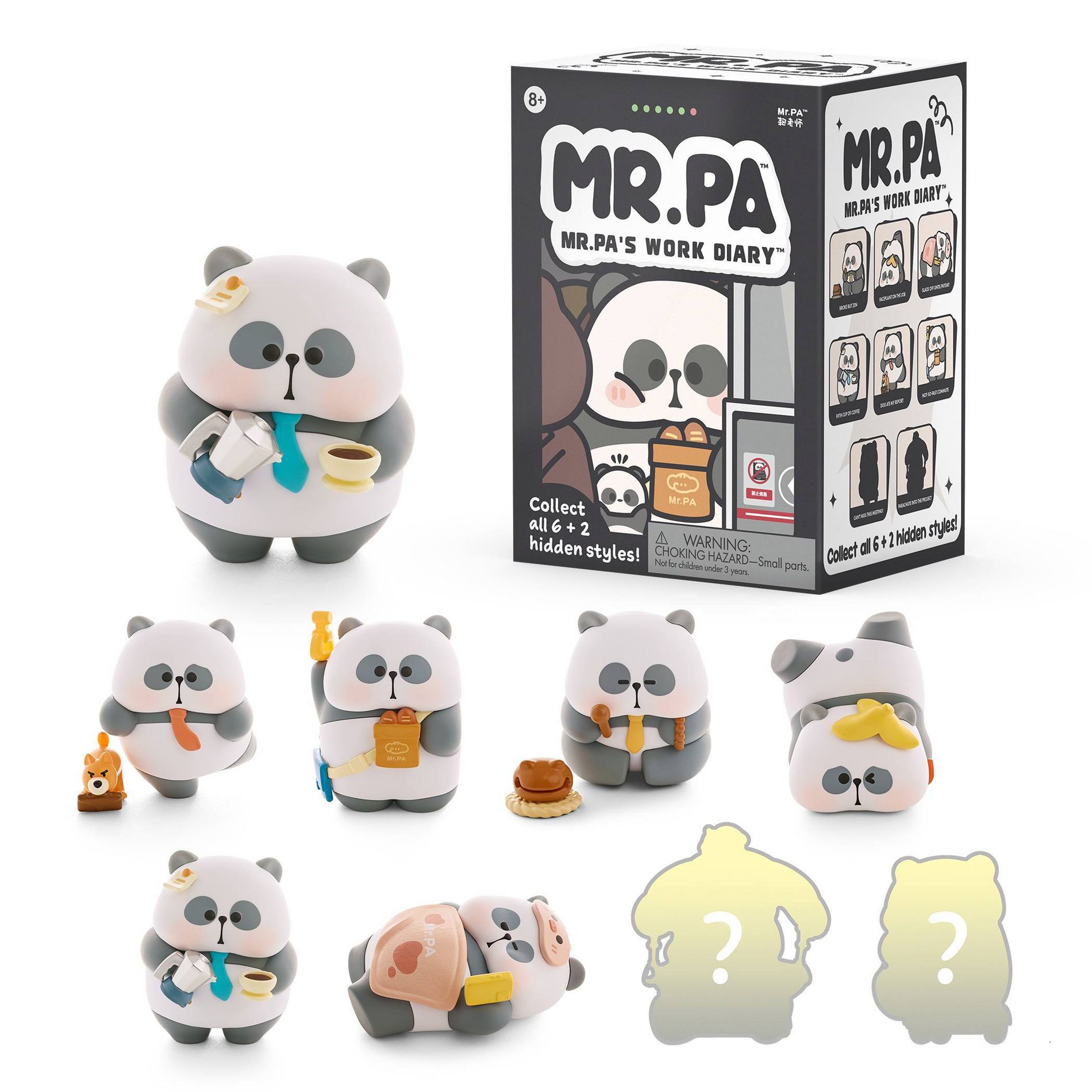 Mr. Pa Work Diary Series Figurine Desk Toy Blind Box Collectible