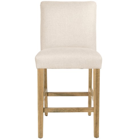 Skyline Furniture Parsons Counter Height Barstool Talc Linen With