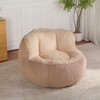 Gulches Multicolor Brown Camel Faux Fur Oversized Bean Bag Chair 43x41x30 Inch Large Lounger Sofa No Assembly Required - 3 of 4