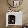 KWPZQEB Wall-Mounted Bathroom Vanity with Sink, Modern Floating Vanity with 2 Doors & Long Handle, Wall Mount Storage Cabinet for Bathroom - 4 of 4