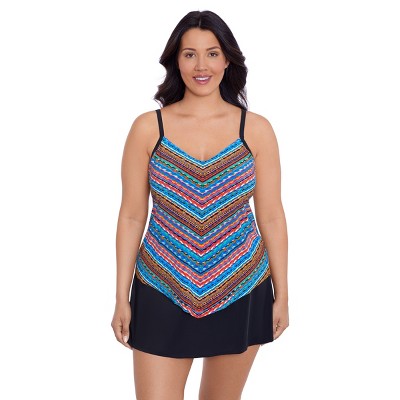 Trimshaper Women's Hank Handkerchief Tankini Swimsuit Top