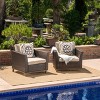 Glenwood 2pk Wicker Outdoor Patio Club Chair - Beige - Christopher Knight Home - 2 of 4