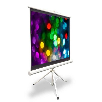Pyle 50 Inch Fold Out Roll Up Video Projector Viewing Display Screen w/ Stand