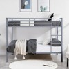 Full Over Full Bunk Bed, Heavy Duty Metal Frame, Built-in Ladder, Low Profile Design, Space-Saving-- Frevyn - 4 of 4