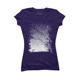 Junior's Design By Humans Pixel Space By daletheskater T-Shirt - 1 of 3