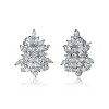 Guili Marquise Radiance CZ Sterling Silver Rhodium Plated Cluster Earrings with Intricate Detailing for a Brilliant and Chic Aesthetic - 4 of 4