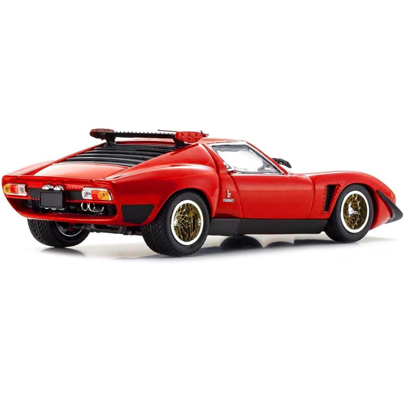 Lamborghini Miura SVR Red with Black Accents and Gold Wheels 1/43 Diecast Model Car by Kyosho, 5 of 6