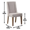 Rubberwood Solids and Engineered Hardwood Upholstered Chair (Set of 2) with Shaped Rustic Wood Seat, Saw Rasping and Distressing - 2 of 4