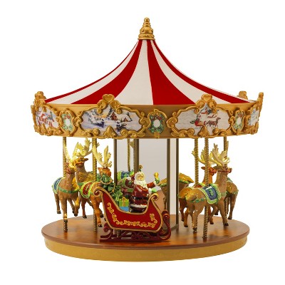 Mr. Christmas Animated LED Very Merry Christmas Carousel Musical Decoration