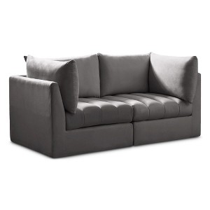 Meridian Furniture,Jacob Velvet Modular Sofa - 1 of 4