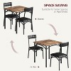 GOCAPTAIN 3 Pieces Dining Table Set for 2 - Square Kitchen Table with 2 Upholstered Chairs, Space Saving Dining Set for Apartments, Small Space - 3 of 4