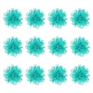 Unique Bargains Mesh Fabric Full Chiffon Flowers for DIY 12 Pcs - 1 of 4
