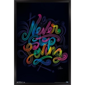 Trends International Never Stop Loving Framed Wall Poster Prints - 1 of 4