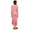 Memoi Women's Luxe Ribbed Bamboo Blend Full-Length Nightgown - 3 of 4
