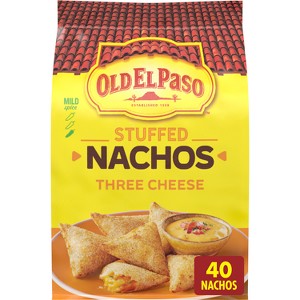 Old El Paso Frozen Three Cheese Stuffed Nachos - 17oz/40ct - 1 of 4