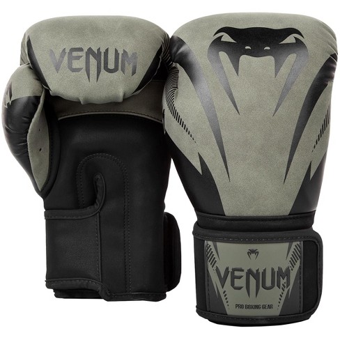 Venum Impact Hook and Loop Boxing Gloves - 10 oz. - Black/Bronze