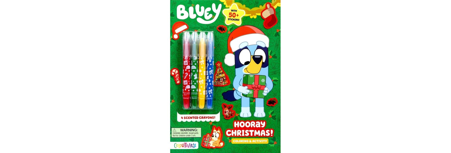 Bluey Colortivity: Merry Christmas Bluey Coloring book with Scented Twistable Crayons (Paperback)