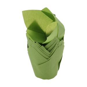 Unique Bargains Flame Shape Disposable Baking Cups Greaseproof Paper 1.97"x3.15" 50 Pcs - 1 of 4