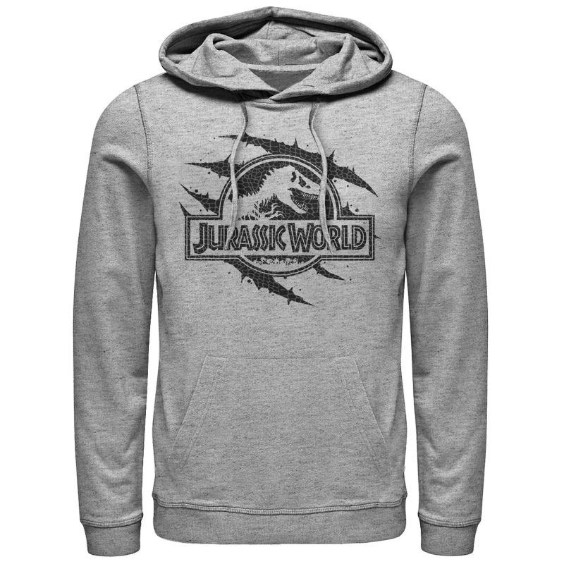 Men's Jurassic World Scale Logo Claw Marks Pull Over Hoodie, 1 of 4