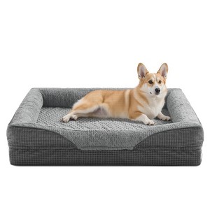 JOEJOY Orthopedic Dog Bed,Waterproof, Washable, Non-slip, with Bolster for Joint Pain Relief for All Sizes - 1 of 4