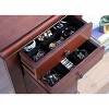 Stufurhome Locking Jewelry Armoire with 8 Drawer, Flip Top Mirror, 2 Side Doors, Wooden Jewelry Storage Cabinet Large Capacity, Cherry - 3 of 4