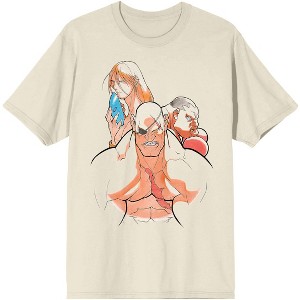 Street Fighter Sagat, Vega, and Balrog Mens Natural Graphic Tee - 1 of 2