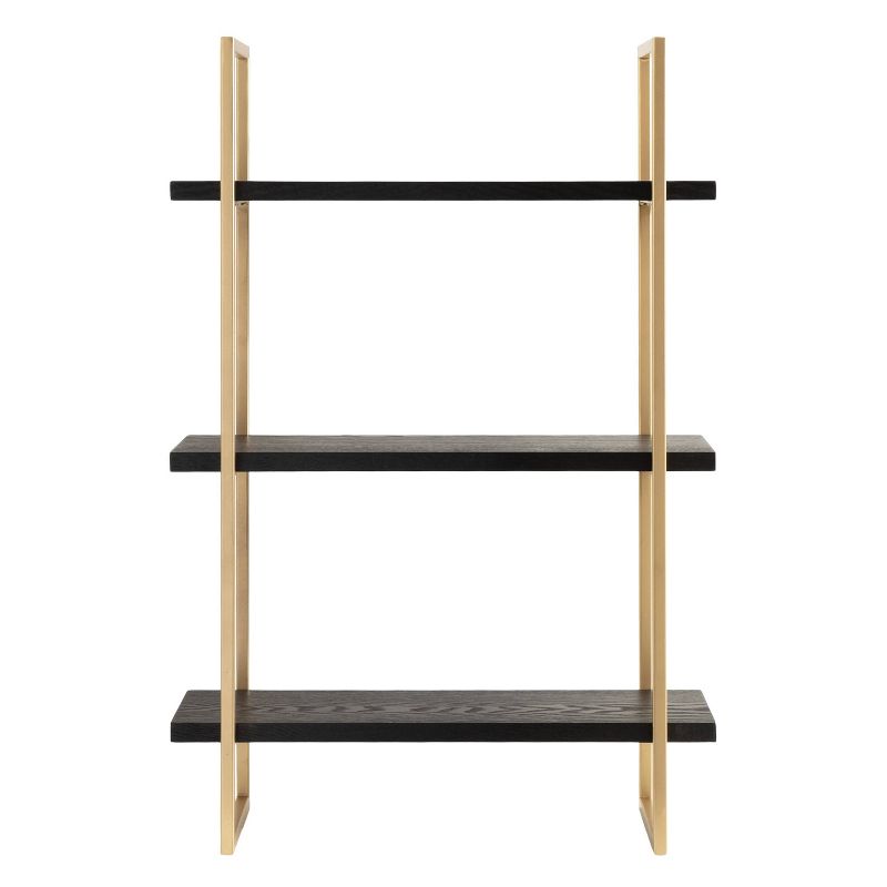 Kate &#38; Laurel All Things Decor 20&#34;x30&#34; Leigh Wood and Metal Wall Shelf Black, 4 of 11