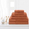 Basketweave Jacquard Cotton Modern Absorbent 6-Piece Towel Set by Blue Nile Mills - 2 of 4