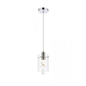 Elegant Lighting Hana 1 light Chrome Pendant - 1 of 4