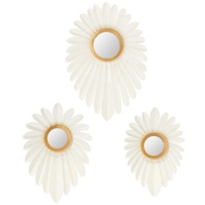 Hermia Set of 3 Decorative Mirrors - 8.5" x 12" - WDC3000 - Ivory/Gold - Safavieh - 1 of 4
