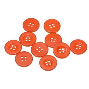 Unique Bargains Resin Craft DIY Round Flat 4-Hole Replacement Sewing Buttons 10 Pcs - 1 of 4