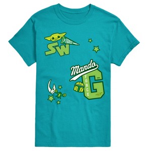 Men's - Star Wars - The Mandalorian Mando Letterman Short Sleeve Graphic T-Shirt - 1 of 3